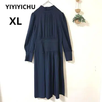 리리리츄 한국 브랜드 네이비 긴팔 원피스 XL 빅 사이즈