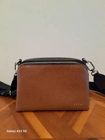 FURLA 가죽 숄더백 브라운/블랙