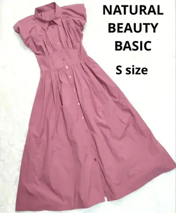 NATURAL BEAUTY BASIC 벌룬 슬리브 셔츠 원피스 S