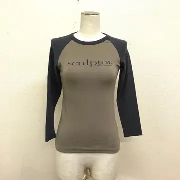SCULPTOR 래글런 TEE 7부 소매 래글런T 로고 티셔츠 롱T