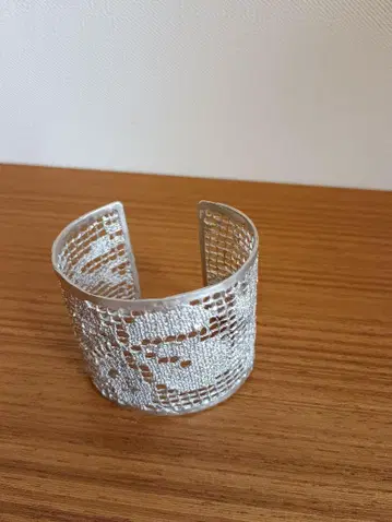 메종 루버스 Maison rubus 레이스 실버 뱅글 미품