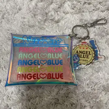 로리즈팜 ANGEL BLUE 투명 파우치 키링 포함
