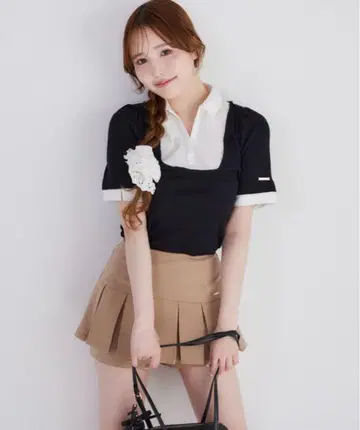 NICE CLAUP 셔츠 도킹 레이어드 상의