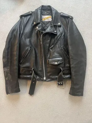 90년대 Schott 618 더블 라이더스 38 블랙