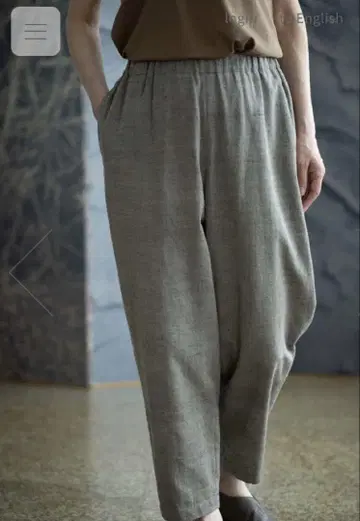 요건 레일 코튼 손으로 짠 두꺼운 여성 팬츠