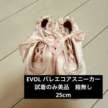 EVOL 발레 코어 스니커즈 펌프스 핑크 리본 25cm