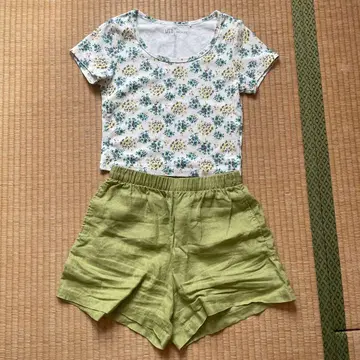 유니클로 M 셔츠 & H&M 숏팬츠 세트