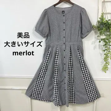 48 새상품급 빅 사이즈 merlot 깅엄 체크 원피스