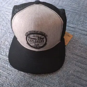 THE NORTH FACE 그레이 블랙 로고 캡 프리 사이즈