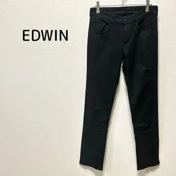 EDWIN 여성용 스키니 데님 블랙 S 허리밴딩 스트레치