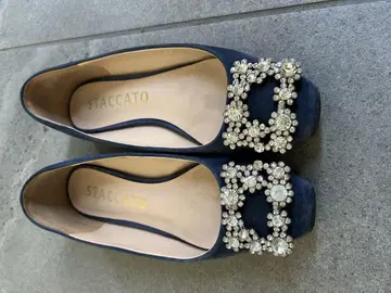 STACCATO 네이비 비쥬 플랫 슈즈 220