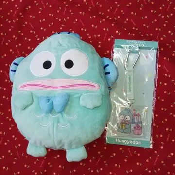 산리오 Hangyodon 봉제 인형 파우치 아크릴 참
