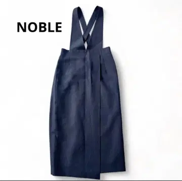 NOBLE 타이트 원피스 미디 기장 점퍼 스커트 블랙 36
