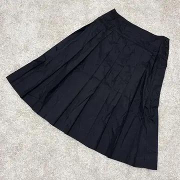 새상품급 yoshie inaba 플리츠 스커트 (M) 블랙 포멀 일본제