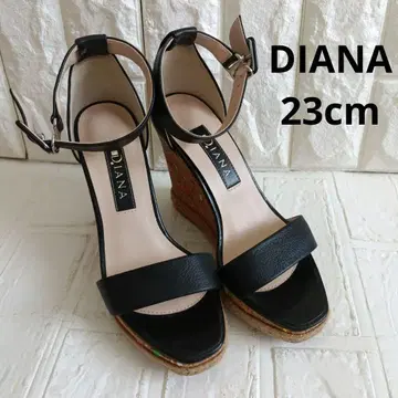 DIANA 다이애나 웨지힐 통굽 샌들 블랙 M