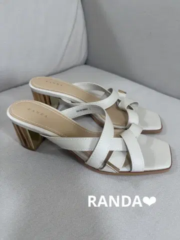 RANDA 스티치 트림 뮬 샌들 미사용 새상품