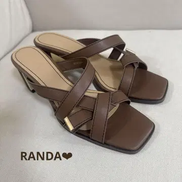 RANDA 스티치 트림 뮬 샌들 미사용 새상품