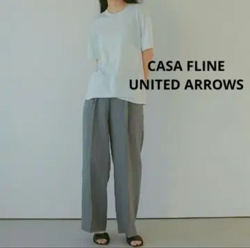 새상품급 CASA FLINE 카사플라인 썸머 울 풀온 팬츠 그레이
