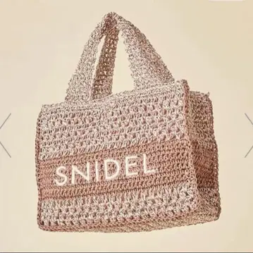SNIDEL 니트 토트백 핑크 미사용 새상품 택 포함