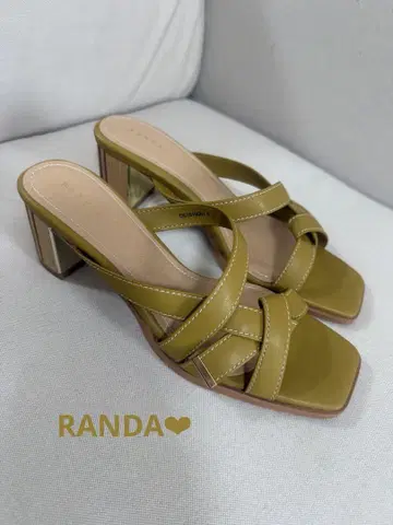 RANDA 스티치 트림 뮬 샌들 미사용 새상품