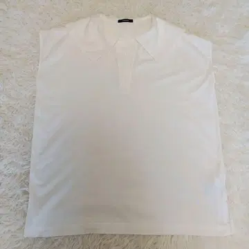 저널 스탠다드 린넨 혼방 스키퍼 슬리브리스 와이드 티셔츠