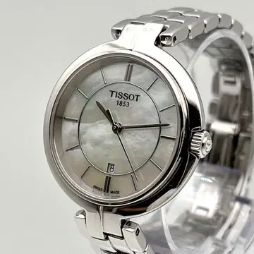 [ 작동/미사용급 ] TISSOT 플라밍고 쉘 다이얼 여성용 손목시계