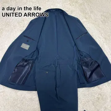 UNITED ARROWS 수트 셋업 네이비 세탁 가능 L 사이즈