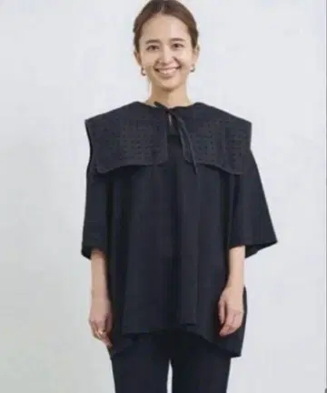 yori 플로키 도트 컬러 tee 블랙