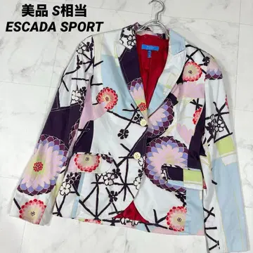 [새상품급] ESCADA SPORT 꽃무늬 자켓 코튼 스트레치 S 상당