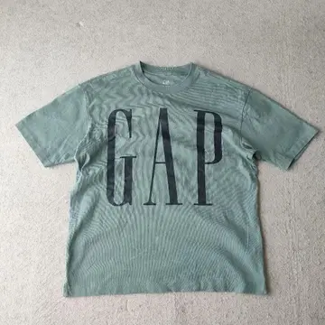 GAP 빅 로고 민트 그린 티셔츠 박스 실루엣