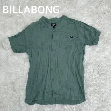 BILLABONG 빌라봉 반팔 셔츠 상의 남성용 그린