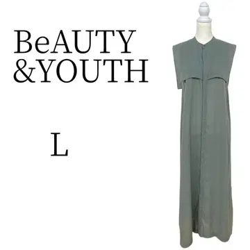 미품 BEAUTY&YOUTH 그린 롱 티셔츠 원피스 L
