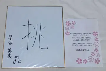 타카네노 나데시코 타카네코 호시야 미라이 친필 색지 FC 한정