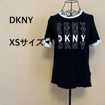 DKNY/여성용/반팔/상의/T셔츠/블랙/블랙/프린트