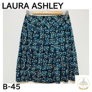 미사용급 LAURA ASHLEY 플레어 스커트 꽃무늬 여성용 레이온