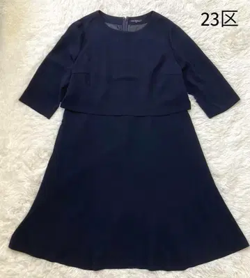 23구 포멀 원피스 빅 사이즈 트리아세테이트 48 네이비