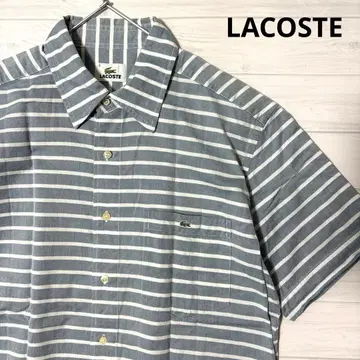 LACOSTE 보더 셔츠 자수 반팔 라코스테