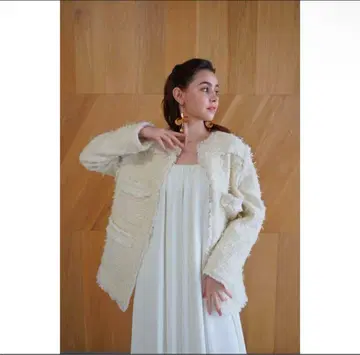 acka fringe tweed jacket