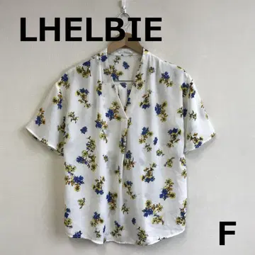 C0808A12 [ LHELBIE ] V넥 꽃무늬 블라우스