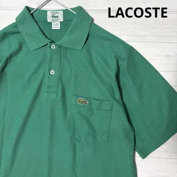 LACOSTE 피케 셔츠 원포인트 자수 그린 M 사이즈 라코스테