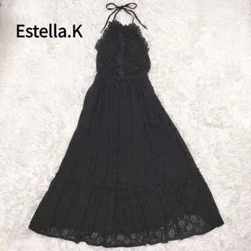 Estella.K 에스텔라케이 홀터넥 레이스 롱 원피스