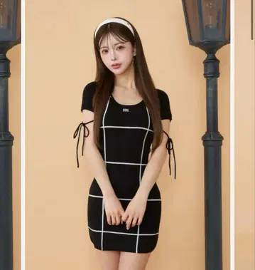Darich 백 오픈 스티치 니트 원피스