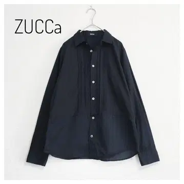 새상품급 ZUCCa 핀턱 블라우스 허리 절개 블랙 M 주카