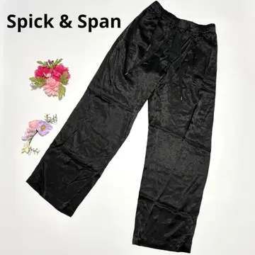 Spick & Span 717 광택 새틴풍 팬츠 블랙 M 상당