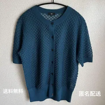 새상품급 플라스테 루미너스 레이스 가디건 반팔 PLST 블루