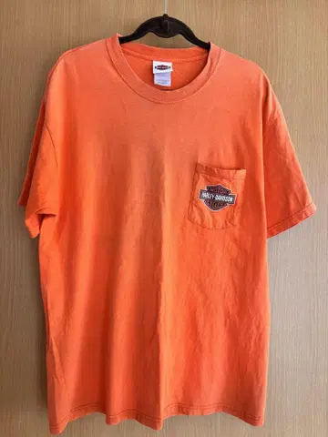 [ USA 제 ] Harley-Davidson 오렌지 티셔츠 L 사이즈