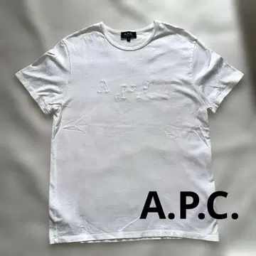 새상품급 A.P.C. 티셔츠 아페쎄 반팔 M 화이트 로고 자수