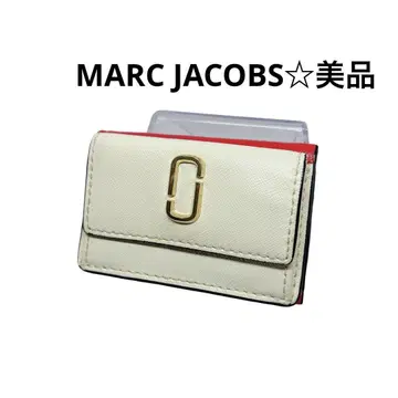 MARC JACOBS 새상품급 3단 폴더형 가죽 미니 지갑 바이컬러 고급