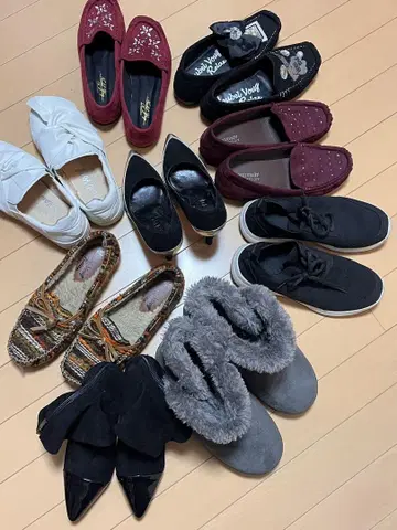 신발 9족 묶음 판매! 스니커즈 모카신 숏부츠 하이힐