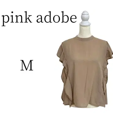 새상품급 pink adobe 핑크 어도브 베이지 반팔 셔츠/블라우스 M